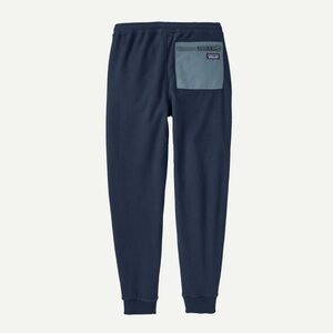 PATAGONIA Kids Micro D Fleece Joggers Sweatpants - Navy Blue & Grey Cozy Pants